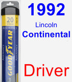 Driver Wiper Blade for 1992 Lincoln Continental - Assurance