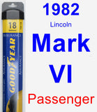 Passenger Wiper Blade for 1982 Lincoln Mark VI - Assurance