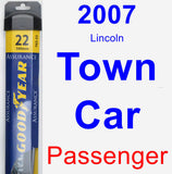 Passenger Wiper Blade for 2007 Lincoln Town Car - Assurance