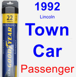 Passenger Wiper Blade for 1992 Lincoln Town Car - Assurance