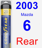 Rear Wiper Blade for 2003 Mazda 6 - Assurance