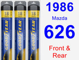 Front & Rear Wiper Blade Pack for 1986 Mazda 626 - Assurance