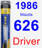 Driver Wiper Blade for 1986 Mazda 626 - Assurance