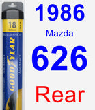 Rear Wiper Blade for 1986 Mazda 626 - Assurance