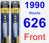 Front Wiper Blade Pack for 1990 Mazda 626 - Assurance