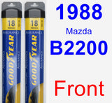 Front Wiper Blade Pack for 1988 Mazda B2200 - Assurance