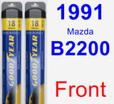 Front Wiper Blade Pack for 1991 Mazda B2200 - Assurance