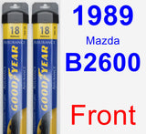 Front Wiper Blade Pack for 1989 Mazda B2600 - Assurance