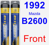 Front Wiper Blade Pack for 1992 Mazda B2600 - Assurance