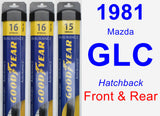 Front & Rear Wiper Blade Pack for 1981 Mazda GLC - Assurance