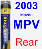 Rear Wiper Blade for 2003 Mazda MPV - Assurance