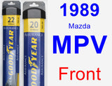 Front Wiper Blade Pack for 1989 Mazda MPV - Assurance