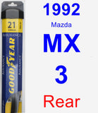 Rear Wiper Blade for 1992 Mazda MX-3 - Assurance