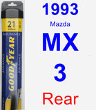 Rear Wiper Blade for 1993 Mazda MX-3 - Assurance