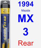 Rear Wiper Blade for 1994 Mazda MX-3 - Assurance