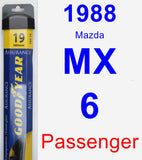 Passenger Wiper Blade for 1988 Mazda MX-6 - Assurance