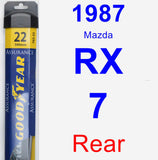 Rear Wiper Blade for 1987 Mazda RX-7 - Assurance