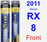 Front Wiper Blade Pack for 2011 Mazda RX-8 - Assurance