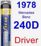 Driver Wiper Blade for 1978 Mercedes-Benz 240D - Assurance