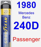 Passenger Wiper Blade for 1980 Mercedes-Benz 240D - Assurance