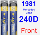 Front Wiper Blade Pack for 1981 Mercedes-Benz 240D - Assurance