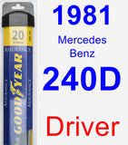 Driver Wiper Blade for 1981 Mercedes-Benz 240D - Assurance