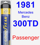 Passenger Wiper Blade for 1981 Mercedes-Benz 300TD - Assurance