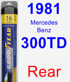 Rear Wiper Blade for 1981 Mercedes-Benz 300TD - Assurance