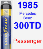 Passenger Wiper Blade for 1985 Mercedes-Benz 300TD - Assurance