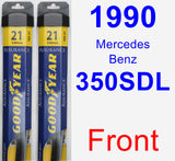 Front Wiper Blade Pack for 1990 Mercedes-Benz 350SDL - Assurance