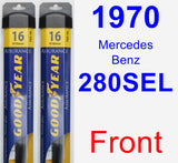 Front Wiper Blade Pack for 1970 Mercedes-Benz 280SEL - Assurance