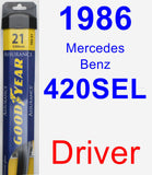 Driver Wiper Blade for 1986 Mercedes-Benz 420SEL - Assurance