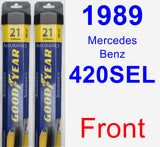 Front Wiper Blade Pack for 1989 Mercedes-Benz 420SEL - Assurance