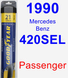 Passenger Wiper Blade for 1990 Mercedes-Benz 420SEL - Assurance