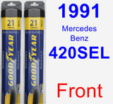 Front Wiper Blade Pack for 1991 Mercedes-Benz 420SEL - Assurance