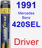 Driver Wiper Blade for 1991 Mercedes-Benz 420SEL - Assurance