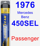 Passenger Wiper Blade for 1976 Mercedes-Benz 450SEL - Assurance