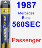 Passenger Wiper Blade for 1987 Mercedes-Benz 560SEC - Assurance