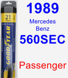 Passenger Wiper Blade for 1989 Mercedes-Benz 560SEC - Assurance