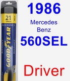 Driver Wiper Blade for 1986 Mercedes-Benz 560SEL - Assurance