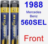 Front Wiper Blade Pack for 1988 Mercedes-Benz 560SEL - Assurance