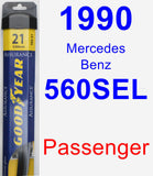 Passenger Wiper Blade for 1990 Mercedes-Benz 560SEL - Assurance