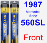 Front Wiper Blade Pack for 1987 Mercedes-Benz 560SL - Assurance