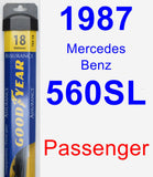 Passenger Wiper Blade for 1987 Mercedes-Benz 560SL - Assurance