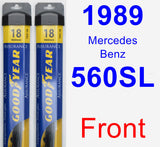 Front Wiper Blade Pack for 1989 Mercedes-Benz 560SL - Assurance