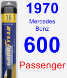 Passenger Wiper Blade for 1970 Mercedes-Benz 600 - Assurance
