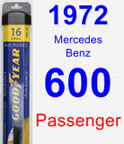 Passenger Wiper Blade for 1972 Mercedes-Benz 600 - Assurance