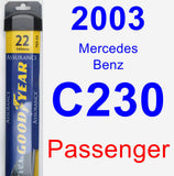 Passenger Wiper Blade for 2003 Mercedes-Benz C230 - Assurance