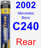 Rear Wiper Blade for 2002 Mercedes-Benz C240 - Assurance