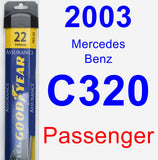 Passenger Wiper Blade for 2003 Mercedes-Benz C320 - Assurance